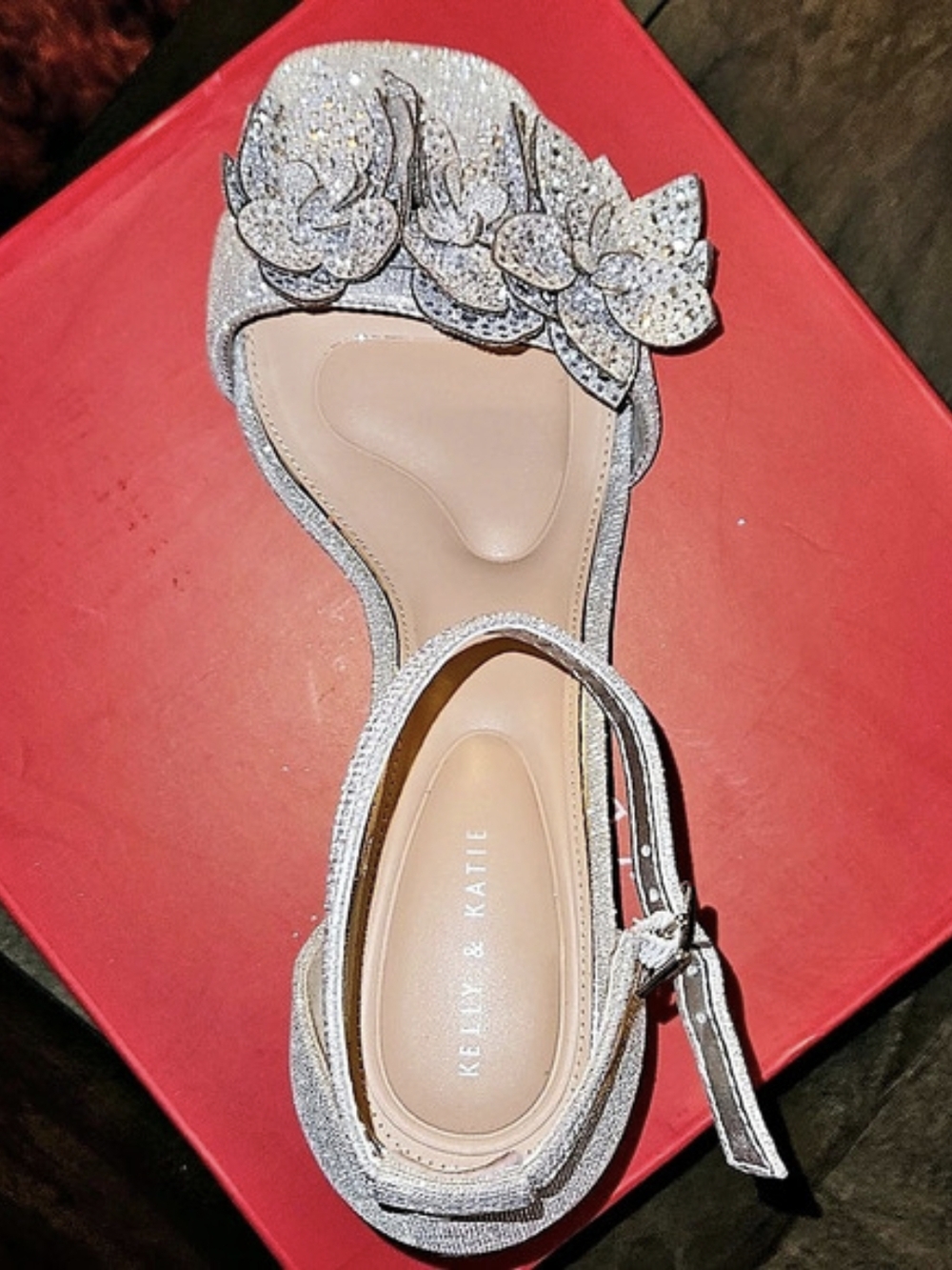 Katy Perry Silver Embellished Heels Like New